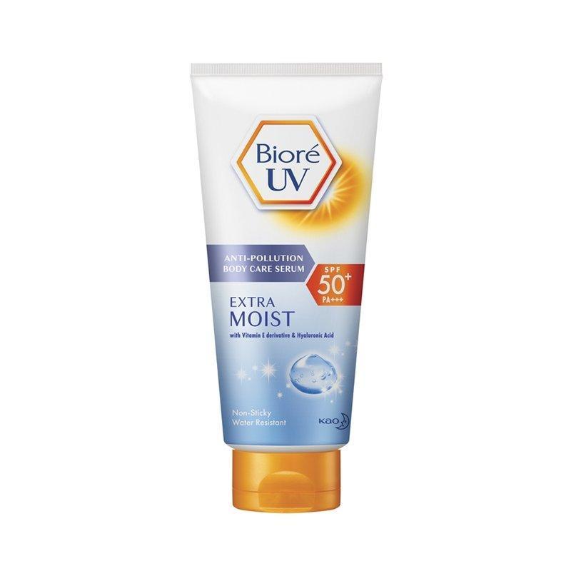 Review kem chống nắng toàn thân Biore UV Extra Moist Anti-Pollution Body Care Serum