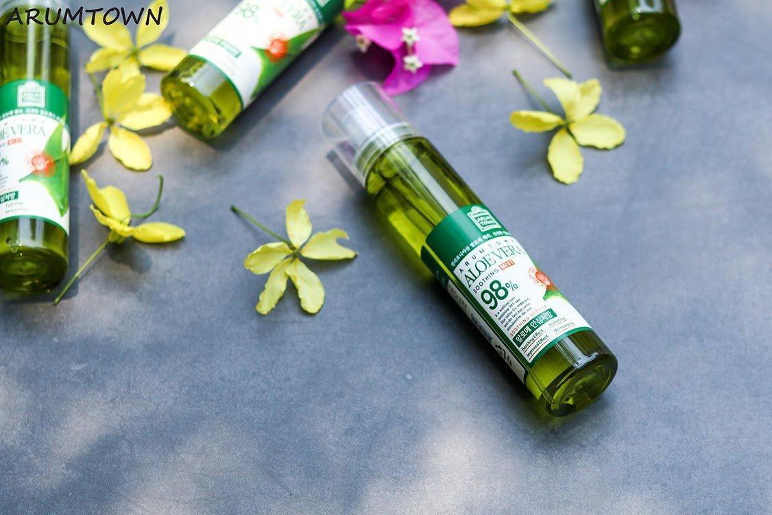 Review xịt khoáng Arumtown Aloe Vera Soothing Mist