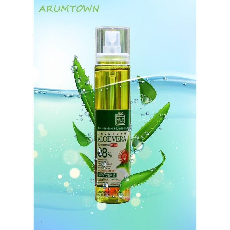 Review xịt khoáng Arumtown Aloe Vera Soothing Mist